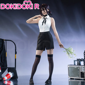 【Ready For Ship】【Size XS-4XL】DokiDoki-R Anime Rezeee Cosplay Costume Sleeveless Shirt Black Pants Halloween