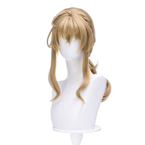DokiDoki Anime Secrets of the Silent Witch Cosplay Monica Everett Wig Long Light Blonde Braided Hair Low Ponytail The Silent Witch