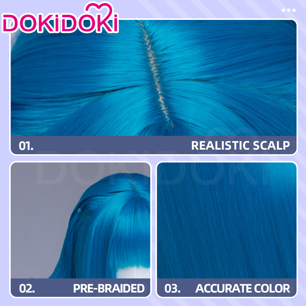 Knight Rider Wig DokiDoki Game Arknights: Endfield Cosplay Last Rite Wig Long Straight ...
