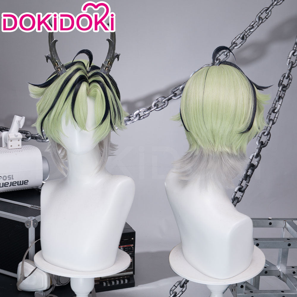 Knight Rider Wig DokiDoki Game Arknights: Endfield Cosplay Lifeng Wig Short Light Green ...
