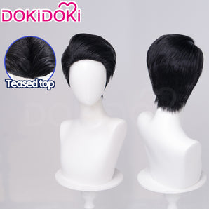 【Ready For Ship】DokiDoki Game Cosplay Wig Short Black Smooth Hair