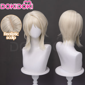 【Ready For Ship】DokiDoki Game Cosplay Wig Short Light Blond Hair