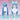 DokiDoki Game Honkai: Nexus Anima Cosplay Nanafey Wig Long Straight Blue Gradient Hair Twin Tails