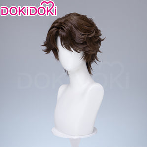 DokiDoki Game Identity V Cosplay Eli Clark Wig Short Brown Hair Seer BLK.ELI idv