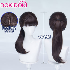 【Ready For Ship】DokiDoki Manga Anime Love Through a Prism Cosplay Lili Ichijoin Wig Long Black Hair Single Ponytail