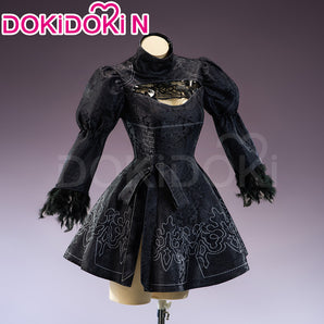【In Stock】Automata Girl Cosplay N Costume Size S-3XL DokiDoki Black Dress Halloween