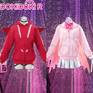 【Partially Ready For Ship】【Size XS-3XL】DokiDoki-R Game NEEDY GIRL OVERDOSE Cosplay Ame chan / KAngel Costume Red Pink Hoodie Set Needy Streamer Overload