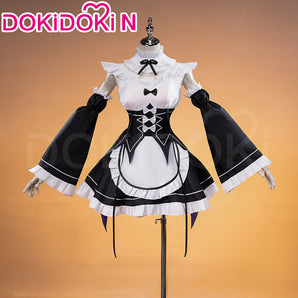 【In Stock】Black White Maid Outfit Cosplay N Costume Size S-3XL DokiDoki
