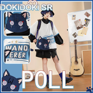 【POLL】$5 Deposit =$10 Coupon DokiDoki-SR Game Genshin Impact Cosplay Scaramouche Costume Wanderer Cat Doujin Casual Wear