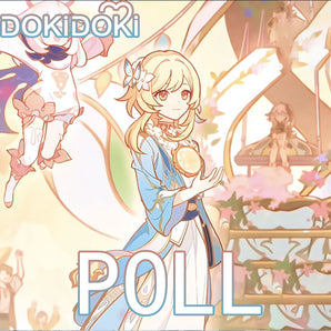 【POLL】$5 Deposit =10% OFF Coupon DokiDoki-SR Game Genshin Impact Cosplay Lumine Knight of Flowers Lumine Costume Ying