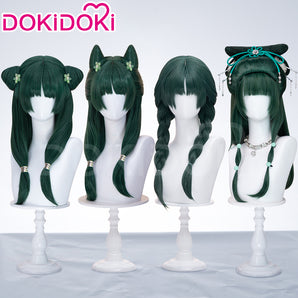 【Partially Ready For Ship】DokiDoki Anime The Apothecary Diaries Cosplay Maomao Wig Long Straight Green Hair Mao Mao Frog The Moon Fairy