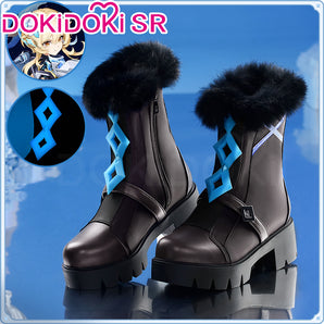 【Ready For Ship】DokiDoki-SR Game Genshin Impact Cosplay Traveler Lumine Shoes Ying Night Hunt in Snow Snezhnaya
