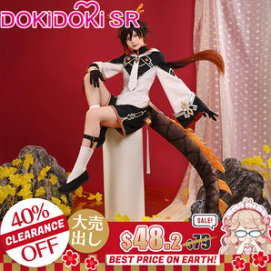 【Clearance Sale】【Ready For Ship】DokiDoki-SR Game Genshin Impact Zhongli Cosplay Costume Child Ver Childhood