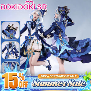 【Partial Size Ready For Ship】【Size S-2XL】DokiDoki-SR Game Genshin Impact Cosplay Fontaine Furina Costume / Shoes Dark Furina Focalors