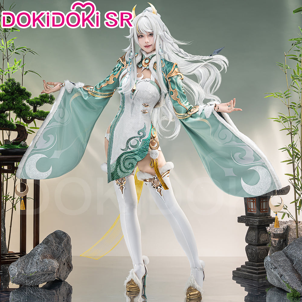 Size S-3XL】DokiDoki-SR Game Genshin Impact Cosplay Zi Bai Costume