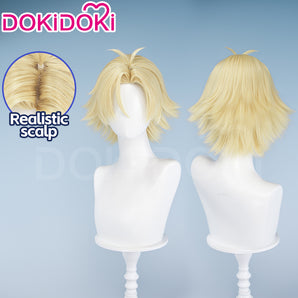 Tougen Anki Cosplay Tsubakiri Momomiya Wig Short Curly Blonde Hair DokiDoki