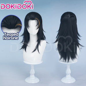 Winged Tiger Cosplay Wig Long Straight Black Yellow Highlight Hair