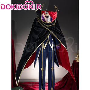 Zero Cosplay Blue Suit Black Coat R Costume DokiDoki Black Knights