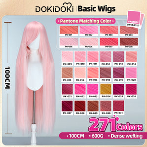 【Ready For Ship】【Pink】DokiDoki Cosplay Wig Basic Wig Long Straight Pink 100 CM Hair