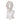 DokiDoki Game Cosplay Wig Long Straight Silver Hair Easy Twisty Bun