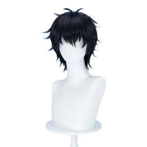 DokiDoki Anime Cosplay Wig Short Straight Black Hair Men