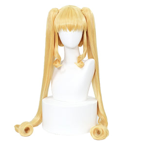 DokiDoki Anime Rozen Maiden Cosplay Shinku Wig Long Straight Yellow Hair Women Pure Ruby