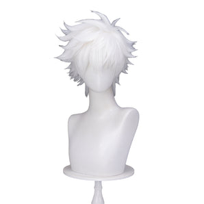 DokiDoki Anime Link Click Cosplay Lucas Wig Short White Hair Lu Guang Luguang
