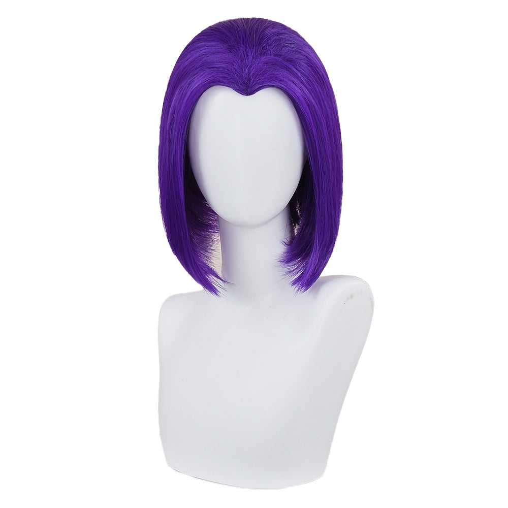 DokiDoki Anime Teen Titans Cosplay Raven Wig Short Straight Purple Hai dokidokicosplay