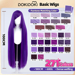 【Ready For Ship】【Purple】DokiDoki Cosplay Wig Basic Wig Long Straight Purple 100 CM Hair