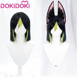 【Partially Ready For Ship】DokiDoki Game Genshin Impact Wig Cosplay Tighnari Cosplay Wig Sumeru Short