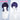 On and Off: Work-Life Imbalance Cosplay Sakaki-san Wig Long Straight Purple Hair Ponytail DokiDoki