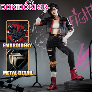 【Ready For Ship】【Size S-3XL】DokiDoki-SR Game Cosplay Black Red Costume EMO Halloween