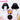 【Ready For Ship】DokiDoki Movie Anime Cosplay Women Wig / Earrings / Hat Short Black Hair Double Buns
