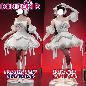 【Partially Ready For Ship】【Size XS-4XL】DokiDoki-R Music Project Cosplay Zombie Idol Costume White Dress Halloween