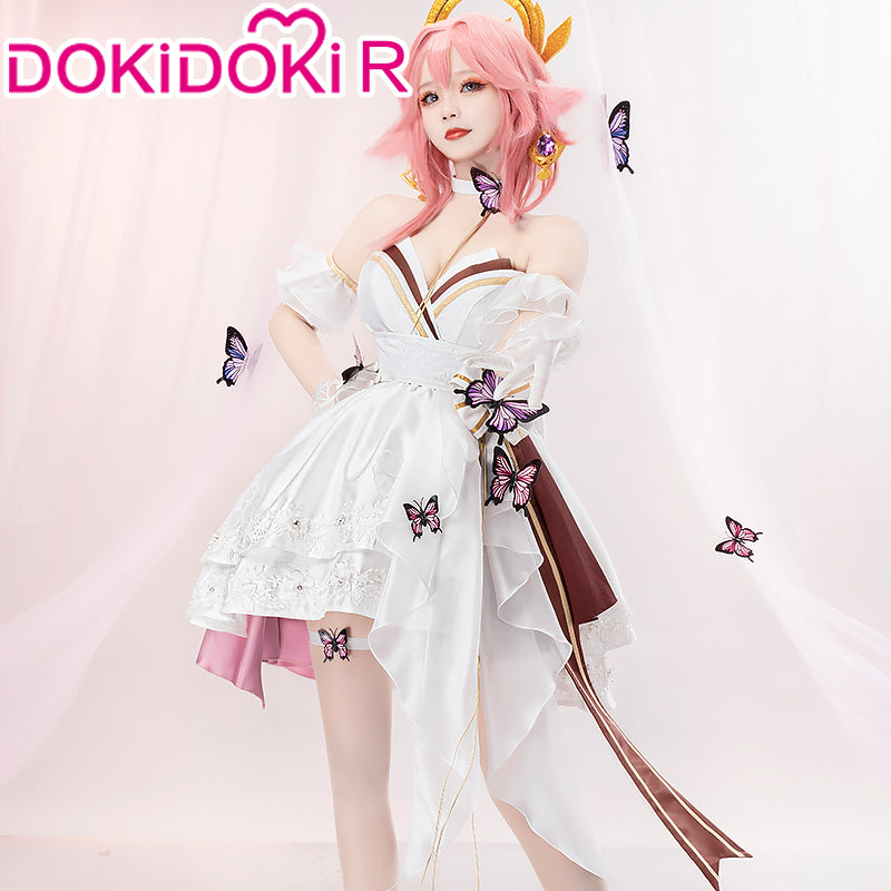 【In Stock】DokiDoki-R Game Genshin Impact Yae Miko Cosplay Costume Wedd ...
