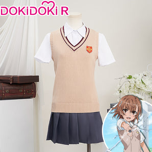 【In Stock】【Size S-2XL】DokiDoki-R Anime A Certain Scientific Railgun Cosplay Misaka Mikoto Costume