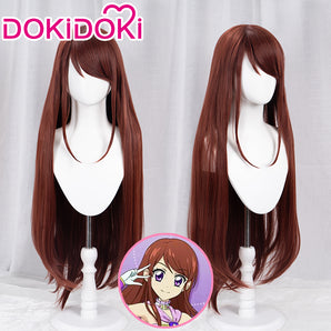 【Ready For Ship】DokiDoki Anime Aikatsu! Idol Activity Cosplay Shibuki Ran Cosplay Wig Long Brown