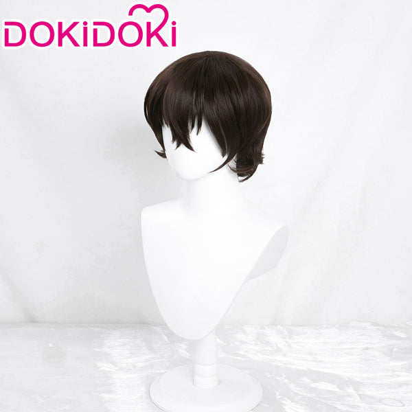 Ready For Ship DokiDoki Anime Cosplay Wig Short Curly Dark Brown