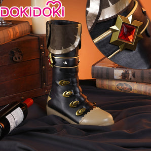 【 Ready For Ship】 DokiDoki-SR Game Genshin Impact  Diluc Cosplay Costume/Shoes