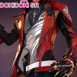 【Ready For Ship】DokiDoki-SR Game Genshin Impact Cosplay Diluc Costume/ Shoes Red Dead of Night