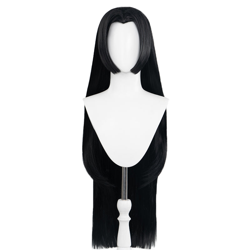 DokiDoki Anime Cosplay Wig Black Long Straight Hair / Earring