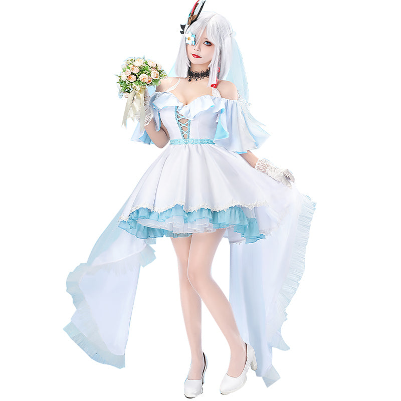 【In Stock】DokiDoki-R Game Genshin Impact Cosplay Shenhe Wedding Dress ...