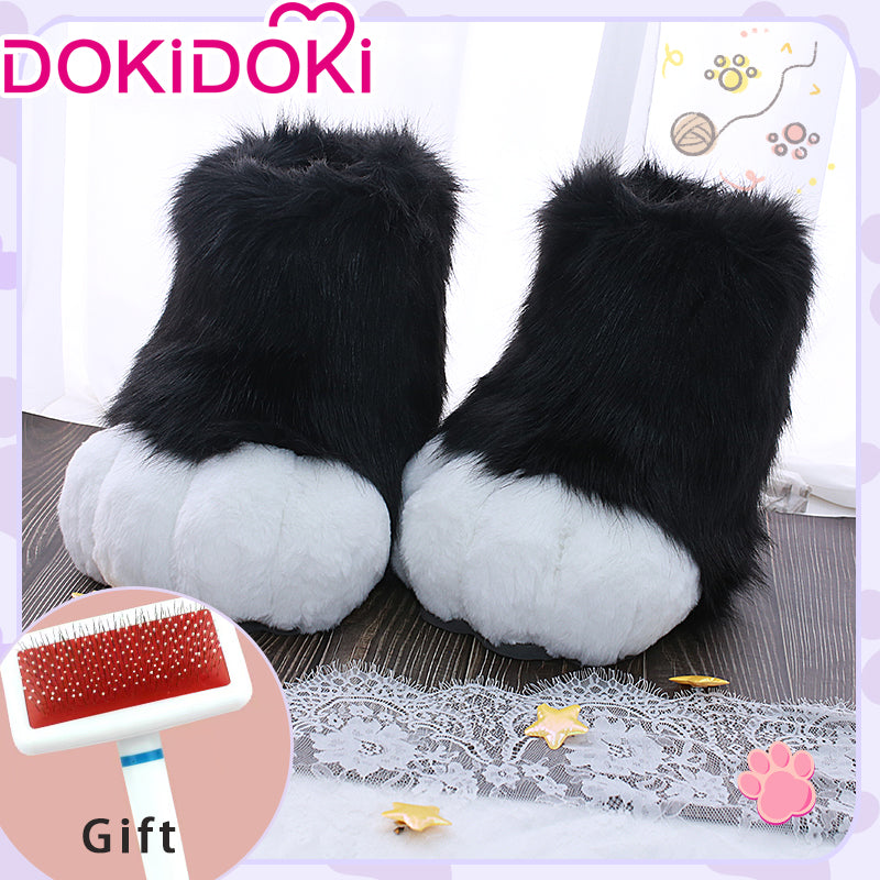 DokiDoki Cosplay Fursuit Animal Feet Beast Foot Furry Shoes Cute Bear ...