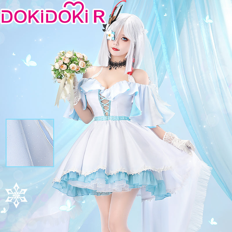 【In Stock】DokiDoki-R Game Genshin Impact Cosplay Shenhe Wedding Dress ...