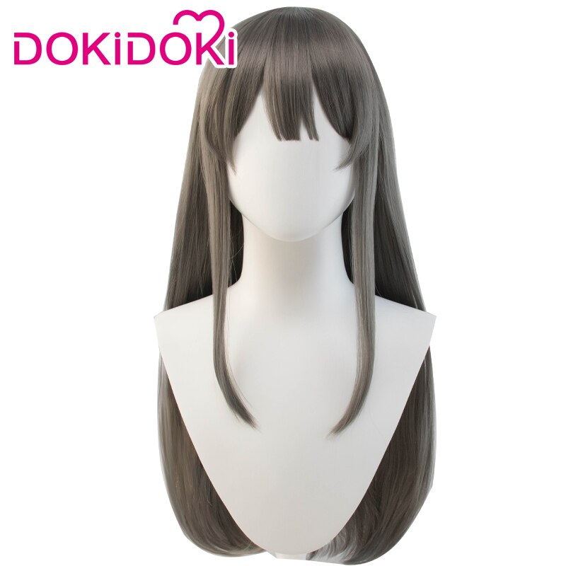 Seishun Buta Yarou wa Bunny Girl Senpai no Yume wo Minai Sakurajima Mai  Dark Gray Long Cosplay Wigs For Sale