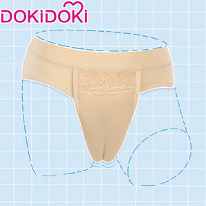 【In Stock】Dokidoki Anime Game Cosplay Accessories Pseudo Girl Panties False Crossdresser Realistic Panties